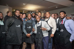 Celebrated Chef Rocco Whalen & the Carolina Panthers captained by Strong Safety Roman Harper raised money for Hope for Tomorrow at Fahrenheit on Monday Dec 15th 