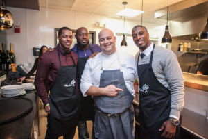 Celebrated Chef Rocco Whalen & the Carolina Panthers captained by Strong Safety Roman Harper raised money for Hope for Tomorrow at Fahrenheit on Monday Dec 15th 